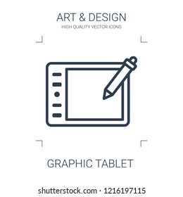 graphic tablet icon. high quality line graphic tablet icon on white background. from art collection flat trendy vector graphic tablet symbol. use for web and mobile