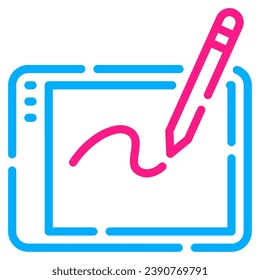 Graphic Tablet icon illustration for web, app, infographic, etc