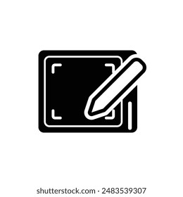 graphic tablet icon, isolated glyph icon theme workspace