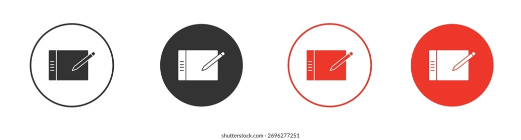 Icono gráfico de la tableta Logos. Plantilla de diseño de icono de Vector plano