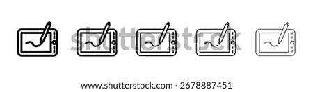 Graphic tablet icon for mobile concept and web design.