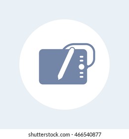 graphic tablet icon on white