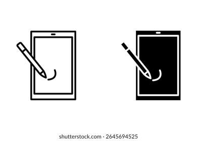 graphic tablet icon set. flat illustration of vector icon on white background	
