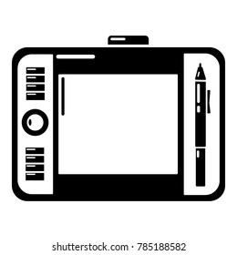 Graphic tablet icon. Simple illustration of graphic tablet vector icon for web