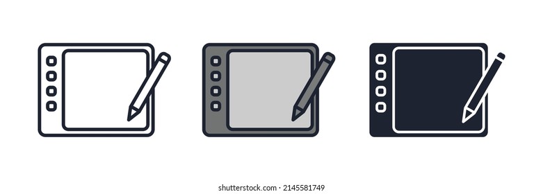graphic tablet icon symbol template for graphic and web design collection logo vector illustration