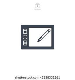 Graphic Tablet icon symbol vector illustration isolated on white background