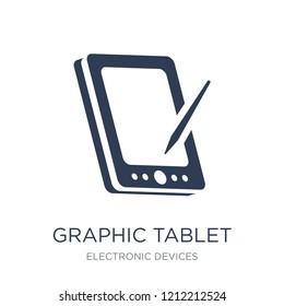 Graphic tablet icon. Trendy flat vector Graphic tablet icon on white background from Electronic devices collection, vector illustration can be use for web and mobile, eps10