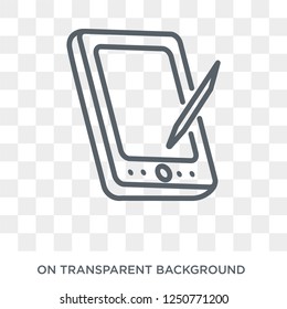 Graphic tablet icon. Trendy flat vector Graphic tablet icon on transparent background from Electronic devices collection. High quality filled Graphic tablet symbol use for web and mobile