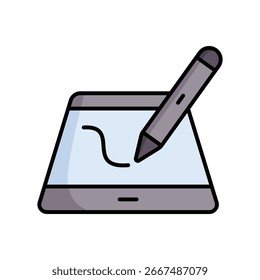 graphic tablet icon vector design template simple and clean