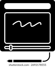 Ilustración vectorial de icono de tableta gráfica