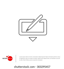graphic tablet icon - Vector Illustration