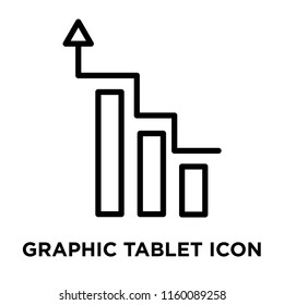 Graphic tablet icon vector isolated on white background, Graphic tablet transparent sign , line and outline elements in linear style