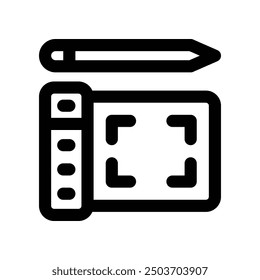 graphic tablet icon. vector line icon for your website, mobile, presentation, and logo design.