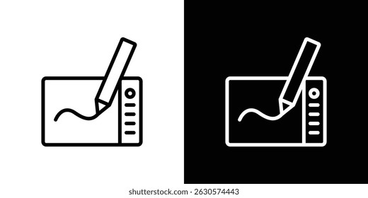 Graphic tablet icon vector for web, computer and mobile apps