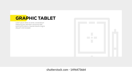 GRAPHIC TABLET AND ILLUSTRATION ICON CONCEPT