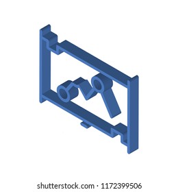 Graphic tablet isometric left top view 3D icon
