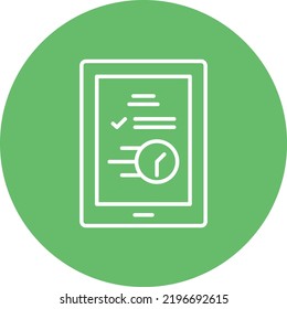 Graphic Tablet line circle icon vector image. Can also be used for web apps, mobile apps and print media.