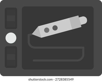 Grafik Tablet Linie Vektor Symbol Design