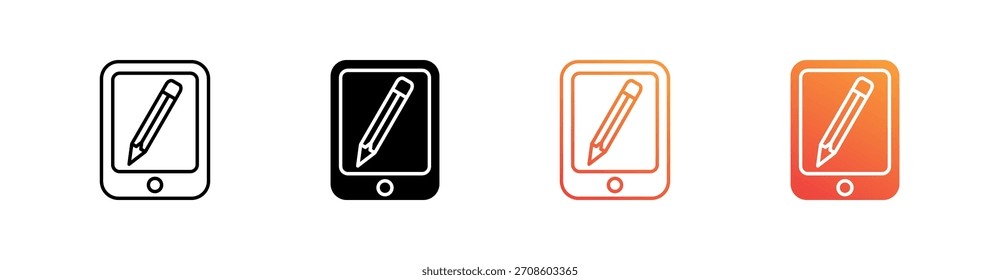 Grafiktablett Symbolsatz für mehrere Stile