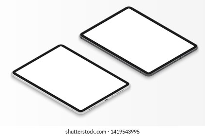 graphic tablet of the new generation with a blank screen on a light background