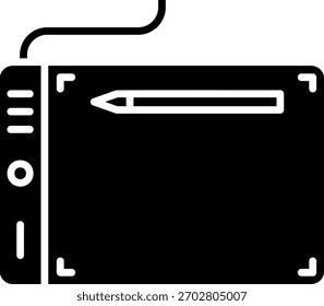 Tableta gráfica con el icono del Vector de la pluma