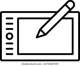 Graphic tablet vector icon. Can be used for printing, mobile and web applications.