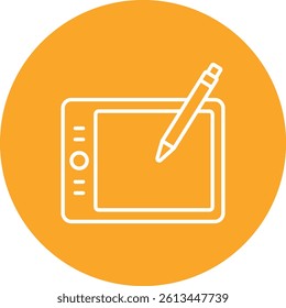 Graphic Tablet vector icon. Can be used for printing, mobile and web applications.