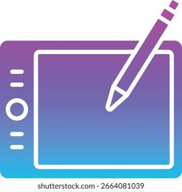 Icono de Vector de tableta gráfica. Se puede utilizar para aplicaciones de impresión, móviles y de Web.