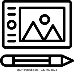 Graphic tablet Vector Icon Design Illustration