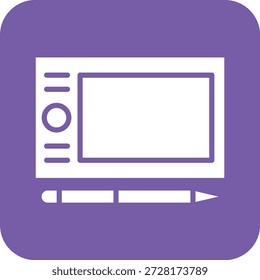 Ilustración de diseño de íconos de Vector de tableta gráfica