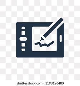 Graphic tablet vector icon isolated on transparent background, Graphic tablet transparency concept can be used web and mobile