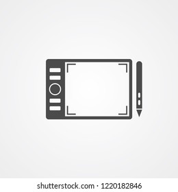 Graphic tablet vector icon sign symbol