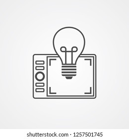 Graphic tablet vector icon sign symbol