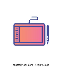 Graphic tablet vector icon sign symbol