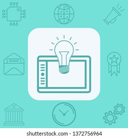Graphic tablet vector icon sign symbol
