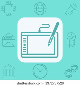 Graphic tablet vector icon sign symbol
