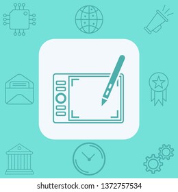 Graphic tablet vector icon sign symbol