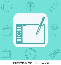 Graphic tablet vector icon sign symbol