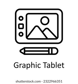 Vektorgrafik-Tablet   Skizze Design Illustration. Multimedia-Symbol auf weißem Hintergrund - EPS10-Datei