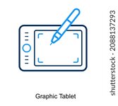 Graphic Tablet Or Wacom Icon Concept