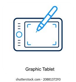 Konzept der grafischen Tablette oder des Wacom-Symbols