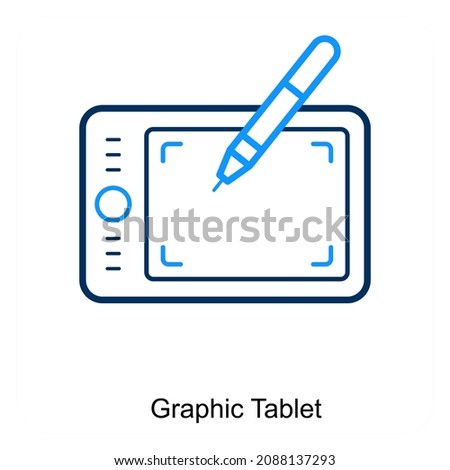 Graphic Tablet Or Wacom Icon Concept