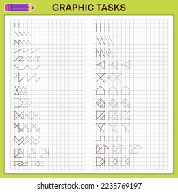 Tareas gráficas por celdas. Juegos educativos para niños