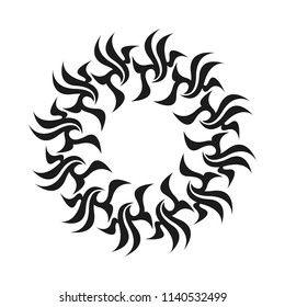 Graphic tattoo design. Stencil. Abstract tribal sign. 