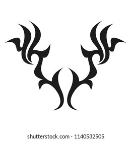Graphic tattoo design. Stencil. Abstract tribal sign. 