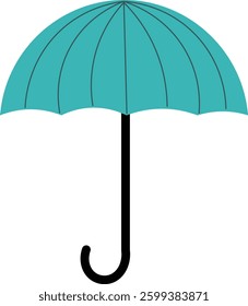 Graphic of a Teal Umbrella