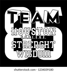 graphic TEAM for shirt and print