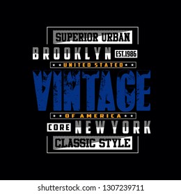Graphic Tee element with typographic lettering. Vector illustration for t shirt.