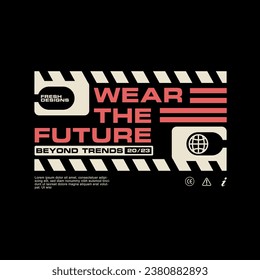 Graphic tee  future urban streetwear concept vector design templates