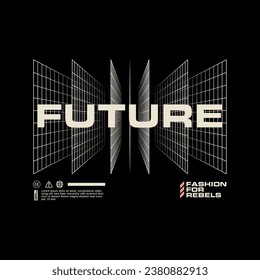 Graphic tee  future urban streetwear concept vector design templates